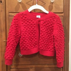 Gap red popcorn sweater 12-18 mo.